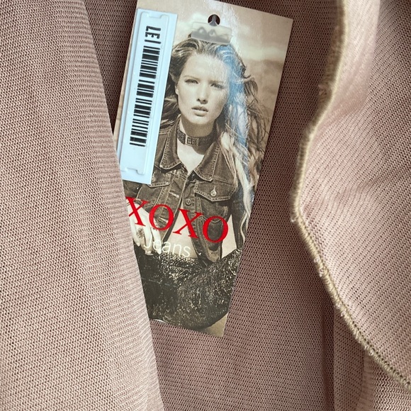 2for$38 Xoxo jeans women’s sheer mesh lace brown long sleeve top size Large - Picture 6 of 7